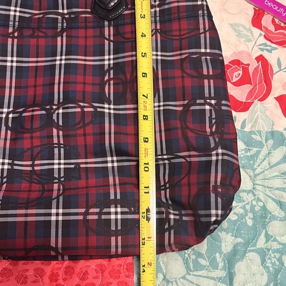 Coach Poppy Tartan Plaid Tote Bag. - Picture 9 of 9